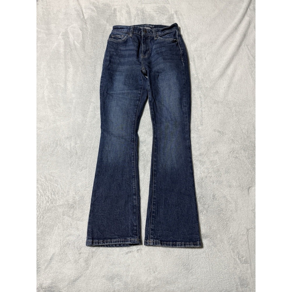 Arizona Jeans Womens 0 Short Blue Mid Rise Skinny Bootcut Stretch Denim‎ 23x28